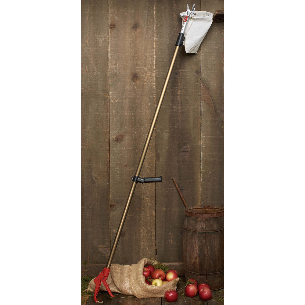 Recolector de fruta telescópico con pértiga de largo alcance y bolsa de recolección