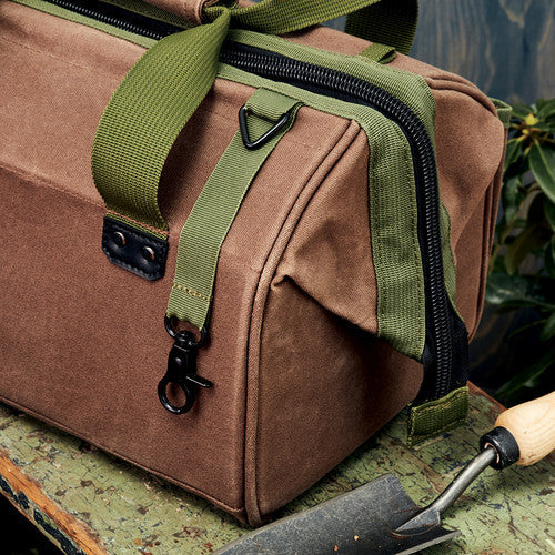 Bolsa de herramientas estilo doctor, lona encerada verde resistente al agua