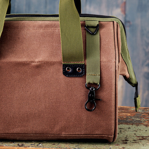 Bolsa de herramientas estilo doctor, lona encerada verde resistente al agua