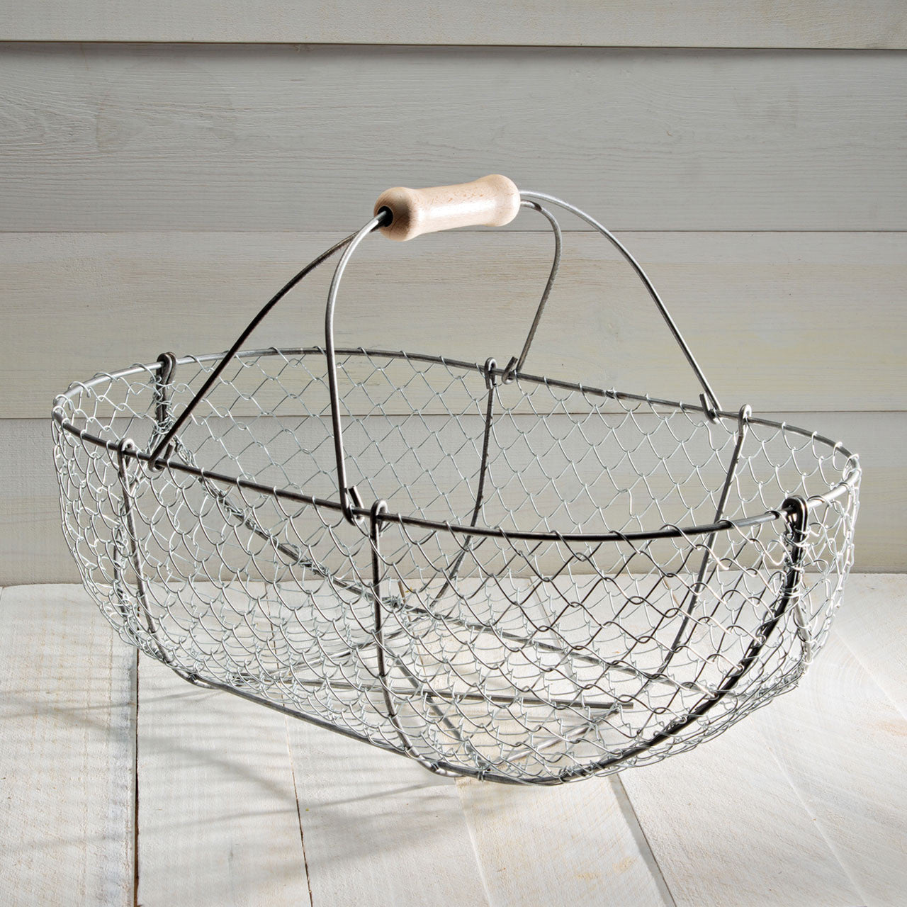 Cesta Grande de Metal Galvanizado