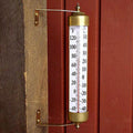Termómetro Exterior Clásico de Latón de 12 Pulgadas con Escala Fahrenheit y Celsius