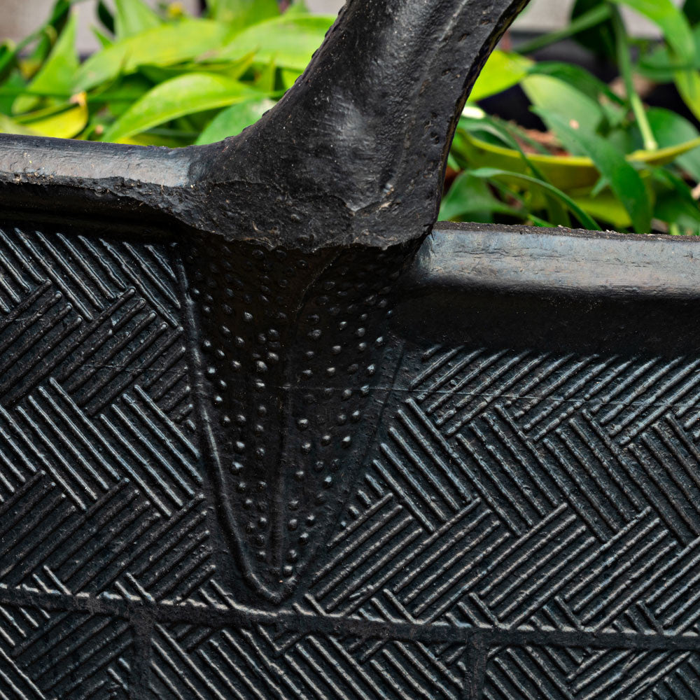Cubo grande flexible de caucho natural negro de alta resistencia