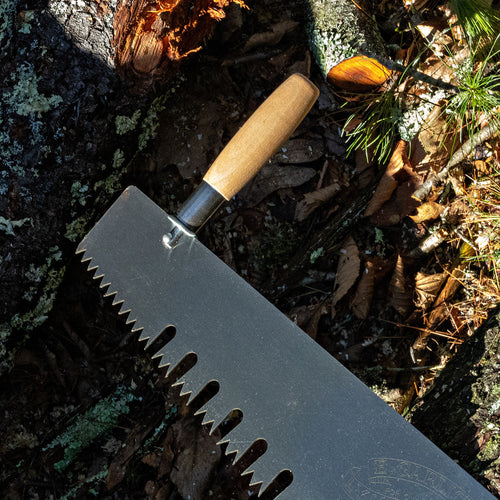 Sierra de corte transversal para una persona, 36 pulgadas, mango de haya, para trozar troncos