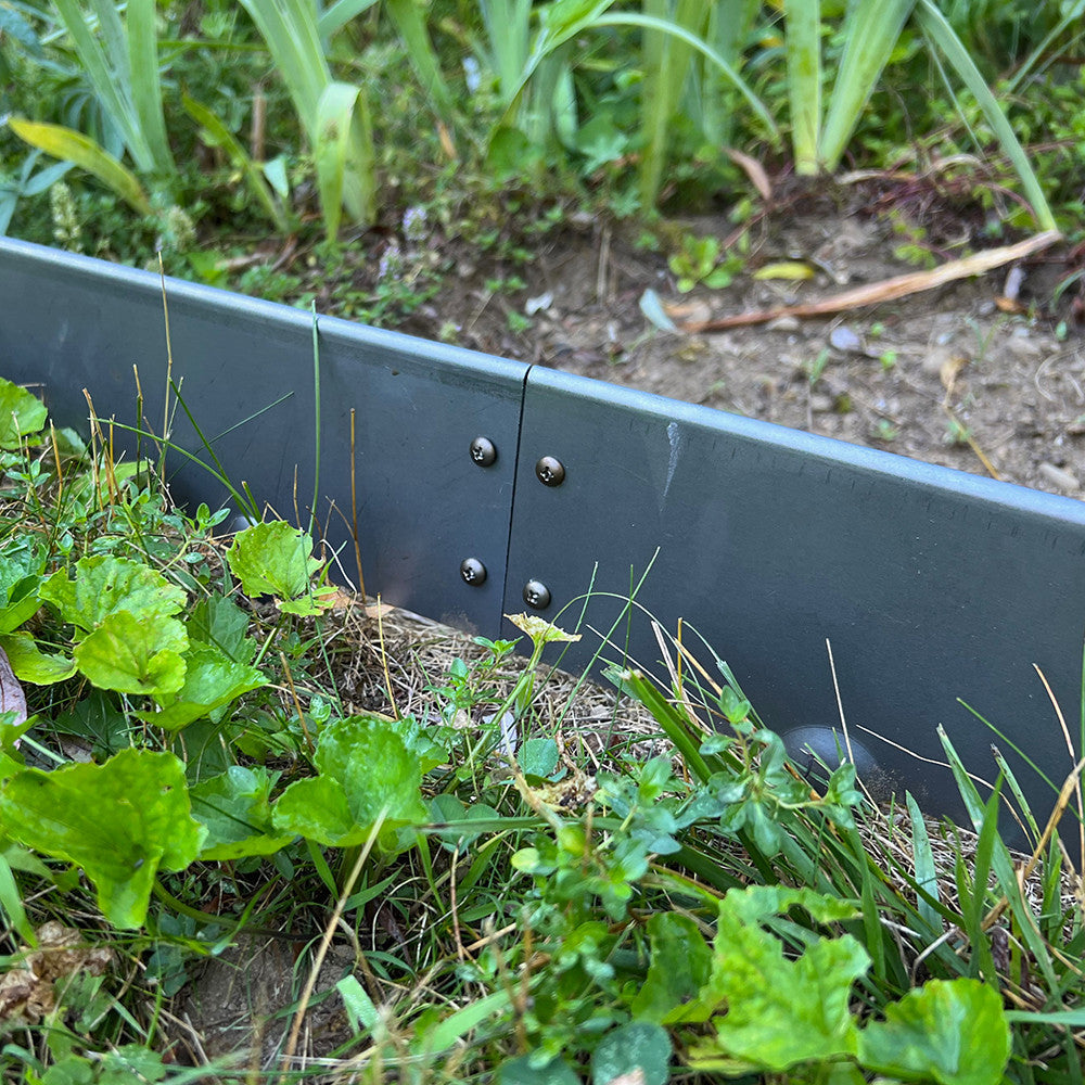 Borde de Jardín de Acero Corten con Picos para Suelo