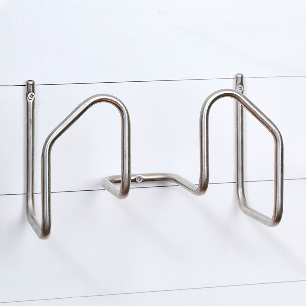 Elegante Soporte de Acero Inoxidable para Manguera