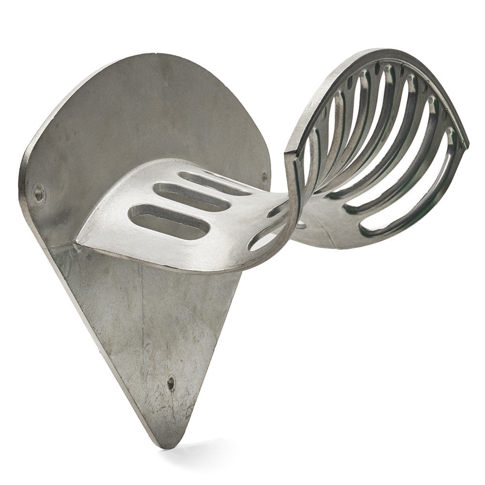 Soporte de manguera de jardín de aluminio fundido para montar en la pared, 40,6 cm de ancho