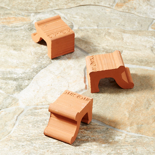 Pies de terracota para macetas, medianos, marrones, decorativos, elevadores para macetas de exterior