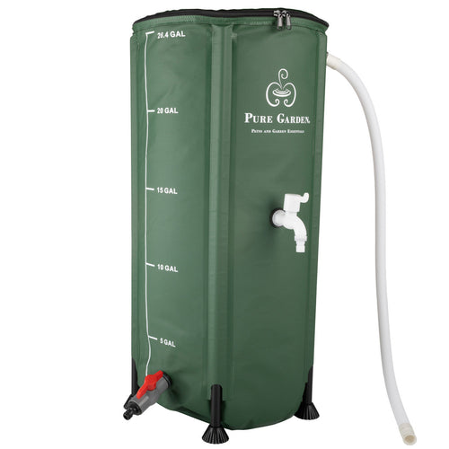 Depósito de agua de lluvia plegable de 26 galones - Verde