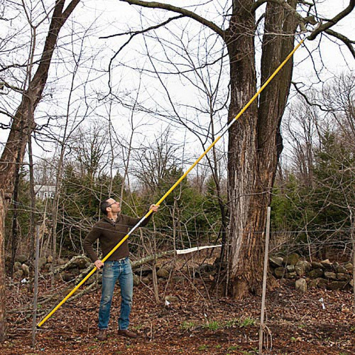 Sierra de pértiga de fibra de vidrio extensible de 19 pies con hoja de poda curva
