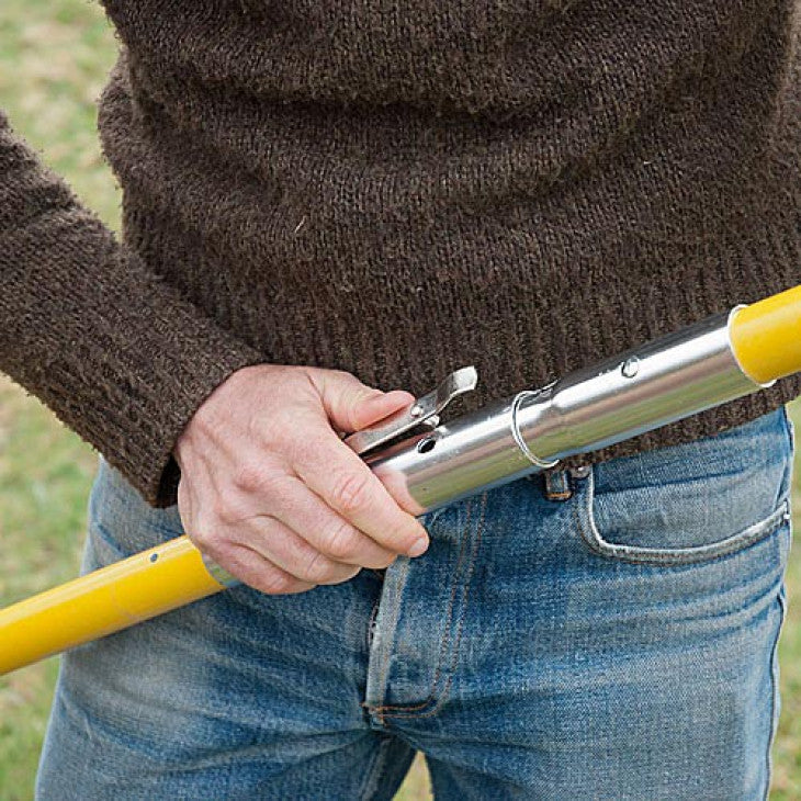 Sierra de pértiga de fibra de vidrio extensible de 19 pies con hoja de poda curva
