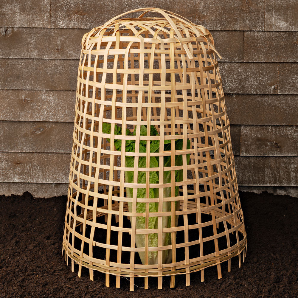 Campana de jardín de bambú tejido